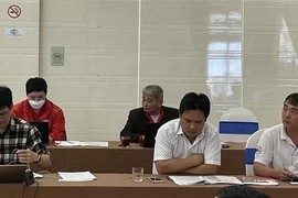 Đại diện Hội Chữ thập Đỏ các tỉnh, thành phố tham dự hội nghị. (Ảnh: Mai Trang/TTXVN) 