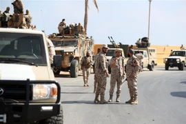 Binh sỹ được triển khai tại thủ đô Tripoli của Libya ngày 17/5/2022. (Ảnh: THX/TTXVN) 