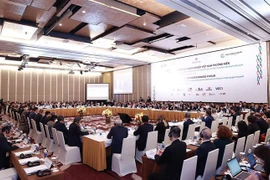 Diễn đàn doanh nghiệp Việt Nam thường niên 2023. (Ảnh: Dương Giang/TTXVN) 