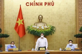 Hình ảnh Thủ tướng chủ trì phiên họp Chính phủ thường kỳ tháng 4