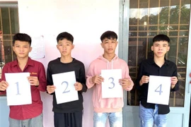 Các đối tượng liên quan đến vụ án giết người xảy ra vào tối 23/4/2021 ở xã Xuân Hưng, huyện Xuân Lộc. (Nguồn: TTXVN phát) 