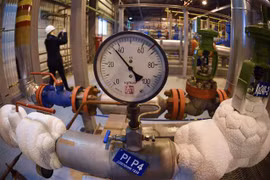 Một trạm bơm khí đốt của giếng dầu khí Bovanenkovo ở Bán đảo Yamal, cực Bắc thuộc Nga. (Ảnh: AFP/TTXVN) 