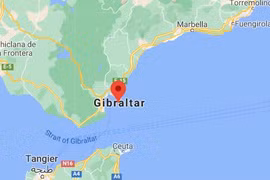 ​Vùng lãnh thổ Gibraltar. (Nguồn: Google Maps) 