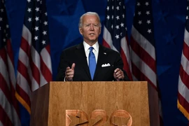 Cựu Phó Tổng thống Joe Biden phát biểu tại Wilmington, Delaware, Mỹ, ngày 20/8/2020. (Nguồn: AFP/TTXVN) 