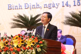 Ông Hồ Quốc Dũng được bầu làm Bí thư Tỉnh ủy Bình Định. (Nguồn: TTXVN) 