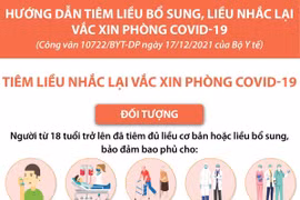 [Infographics] Hướng dẫn tiêm liều nhắc lại vaccine phòng COVID-19