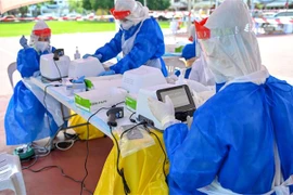 Một điểm xét nghiệm COVID-19 tại Klang, bang Selangor, Malaysia, ngày 23/12/2020. (Nguồn: THX/TTXVN) 