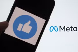 Biểu tượng Facebook và Meta. (Ảnh: AFP/TTXVN)