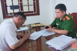 Bị can Nguyễn Văn Thiệp khai nhận tại cơ quan điều tra. (Nguồn: Báo Thanh Hóa) 