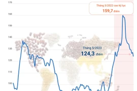 Chỉ số giá lương thực toàn cầu xuống thấp nhất trong hai năm qua