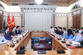 Quang cảnh buổi làm việc. (Ảnh: Xuân Khu/TTXVN) 