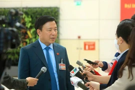 Bí thư Tỉnh ủy Hải Dương Phạm Xuân Thăng trả lời phỏng vấn. (Nguồn: TTXVN) 
