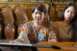 Bà Nguyễn Thị Minh Ngẫu, người bạn đời của cố Nghệ sỹ Nhân dân Y Moan. (Nguồn: Vietnam+) 