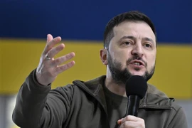 Tổng thống Ukraine Volodymyr Zelensky. (Nguồn: AFP/TTXVN)