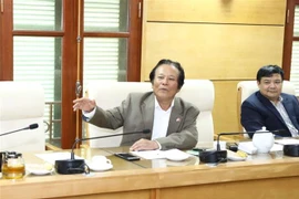 Chủ tịch Hội Việt-Mỹ Nguyễn Tâm Chiến phát biểu tại buổi gặp gỡ các doanh nghiệp và hội viên Câu lạc bộ doanh nghiệp Hội Việt-Mỹ hồi tháng 11/2019. (Ảnh: Văn Điệp/TTXVN) 