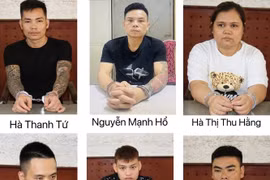 Các đối tượng trong đường dây mua bán người và môi giới mại dâm. (Nguồn: Báo Lào Cai)