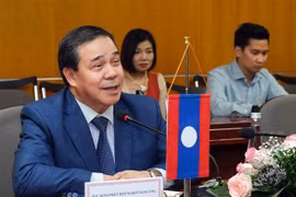 Đại sứ đặc mệnh toàn quyền nước Cộng hòa Dân chủ Nhân dân Lào Sengphet Houngboungnuang. (Ảnh: Trần Việt/TTXVN) 