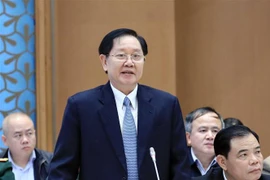 Bộ trưởng Bộ Nội vụ Lê Vĩnh Tân phát biểu. (Ảnh: Thống Nhất/TTXVN) 