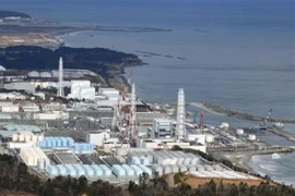 Các bể nước thải có chứa phóng xạ đã qua xử lý tại nhà máy điện hạt nhân Fukushima, Nhật Bản, ngày 8/1/2021. (Nguồn: Kyodo/TTXVN) 