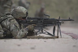 Binh sỹ Mỹ tham gia một cuộc tập trận phối hợp với binh sỹ Hàn Quốc. (Ảnh: AFP/TTXVN)