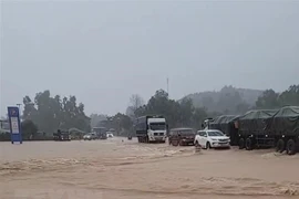 Ngày 2/11, khu vực từ Thừa Thiên-Huế đến Bình Định có mưa vừa, mưa to, có nơi mưa rất to. (Ảnh: TTXVN phát)