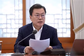 Tổng thống Hàn Quốc Moon Jae-in. (Nguồn: YONHAP/TTXVN) 