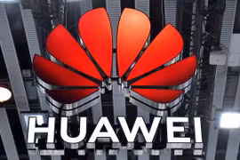 Biểu tượng Huawei. (Ảnh: AFP/TTXVN) 