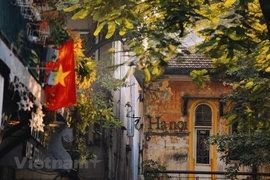 Một số công ty lữ hành xây dựng sản phẩm du lịch văn hóa một ngày khám phá Hà Nội và sản phẩm khám phá mùa Thu Hà Nội. (Ảnh: Lê Minh Sơn/Vietnam+) 