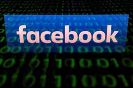 Biểu tượng của mạng xã hội Facebook. (Ảnh: AFP/TTXVN) 