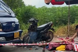 Hiện trường vụ tai nạn. (Ảnh: TTXVN phát)