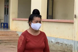 Đối tượng Quàng Thị Phương tại cơ quan chức năng. (Nguồn: TTXVN phát) 