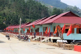 Khu dân cư vùng sạt lở Trà Leng, huyện Nam Trà My, tỉnh Quảng Nam. (Ảnh: Trần Tĩnh/TTXVN) 