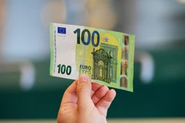Đồng tiền mệnh giá 100 euro tại Rome, Italy. (Ảnh: AFP/ TTXVN)