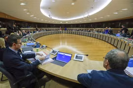 Toàn cảnh vòng đàm phán đầu tiên về quan hệ giữa Anh và EU hậu Brexit, tại Brussels, Bỉ ngày 2/3/2020. (Nguồn: AFP/TTXVN) 