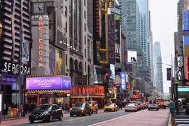 Một tuyến phố ở New York, Mỹ ngày 12/3/2020. (Nguồn: AFP/TTXVN) 