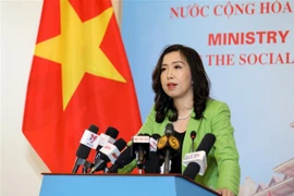 Người phát ngôn Bộ Ngoại giao Lê Thị Thu Hằng. (Ảnh: Văn Điệp/TTXVN) 
