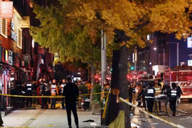 Hiện trường vụ giẫm đạp kinh hoàng trong lễ hội Halloween ở Itaewon