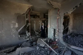 Ngôi nhà của người dân Palestine bị phá hủy tại Nablus, Bờ Tây, ngày 22/6/2023. (Ảnh: THX/TTXVN)