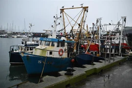 Tàu đánh cá neo tại cảng ở Scarborough, Đông Bắc nước Anh ngày 21/12/2020. (Nguồn: AFP/TTXVN) 