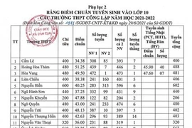 Điểm chuẩn trúng tuyển vào các trường THPT công lập thành phố Đà Nẵng. (Ảnh: TTXVN phát) 