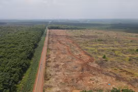 Khu đất thuộc dự án sân bay Long Thành. (Ảnh: TTXVN) 