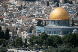 Nhà thờ Mái vòm trong quần thể đền Al-Aqsa (Israel gọi là Núi Đền) ở Đông Jerusalem, ngày 24/3/2023. (Ảnh: THX/TTXVN)