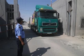Cửa khẩu Kerem Shalom ở thành phố Rafah, miền Nam Dải Gaza, ngày 5/9/2023. (Ảnh: THX/TTXVN)