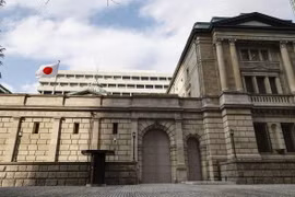 Trụ sở Ngân hàng Trung ương Nhật Bản tại thủ đô Tokyo. (Ảnh: Kyodo/TTXVN)