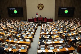 Toàn cảnh một phiên họp Quốc hội Hàn Quốc tại thủ đô Seoul. (Ảnh: Yonhap/TTXVN)
