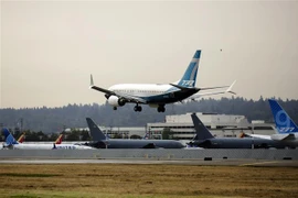 Máy bay Boeing 737 MAX tại nhà máy của Boeing ở Seattle, Washington, Mỹ. (Ảnh: AFP/TTXVN)