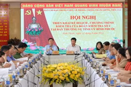 Phó Thủ tướng Chính phủ Lê Thành Long quán triệt nội dung làm việc. (Ảnh: TTXVN phát)