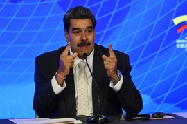Tổng thống Venezuela Nicolas Maduro tại cuộc họp báo ở Caracas, ngày 12/6/2023. (Ảnh: AFP/TTXVN)