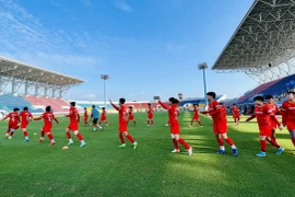 [Photo] Đội tuyển bóng đá nữ Việt Nam quyết tâm giành huy chương Vàng