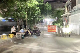 Một khu vực phong tỏa, cách ly y tế ở Hải Dương. (Ảnh: Mạnh Tú/TTXVN) 